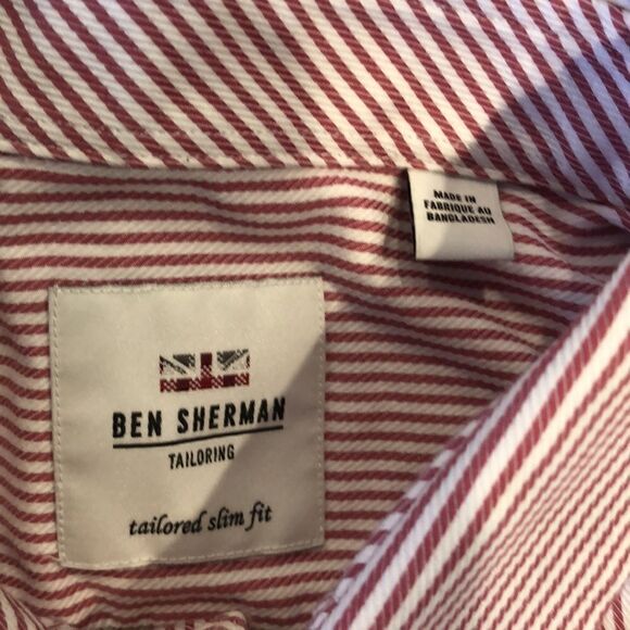 Ben Sherman Tailored Slim Fit Button Up Dress Shirt Mens 16.5 34/35 - Picture 2 of 4